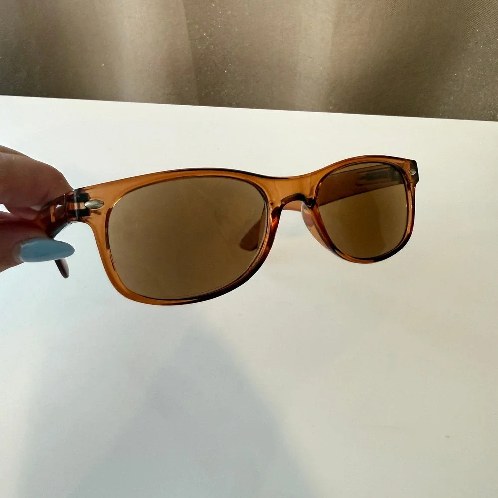Lovivy FH003 Amber Brown Reading Sunglasses Wayfarer Style Unisex‎